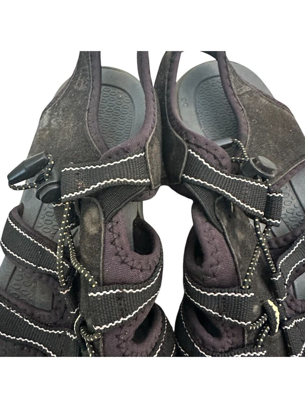 Rugged Outback Banks Bumptoe Walk Hike Water Shoe Sandals Black Women Size 12 - Picture 7 of 9